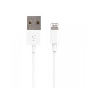 Cablu Forever USB - Lightning 1,0 m 1A alb thumb