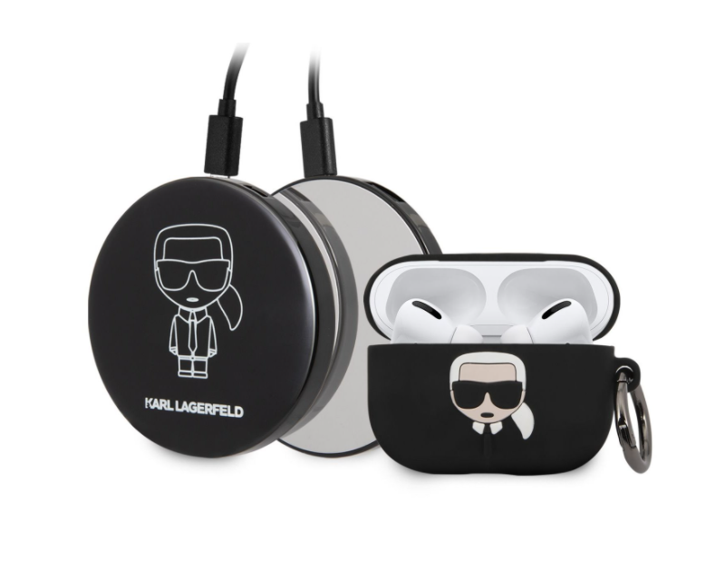 Husa Cover Karl Lagerfeld Bundle Iconic pentru Airpods Pro Black + Baterie Externa 2000 mAh thumb