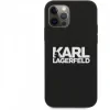 Husa Cover Karl Lagerfeld Stack White Logo Silicone pentru iPhone 12/12 Pro Black