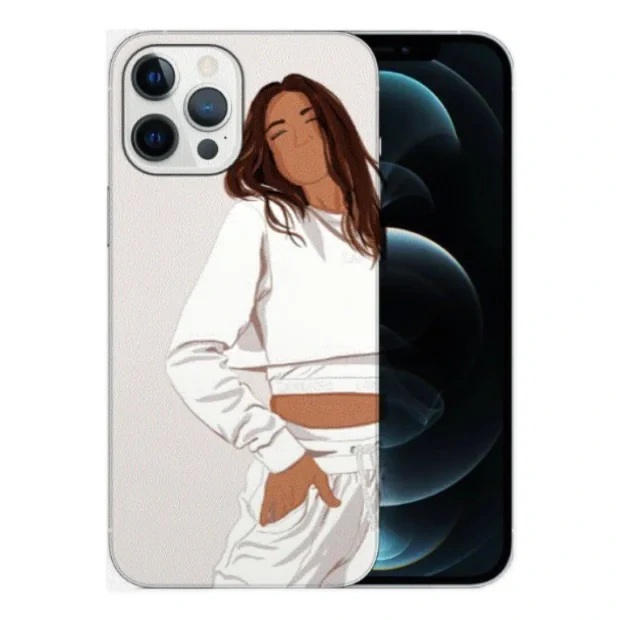 Husa Fashion Mobico pentru iPhone 13 Pro Girl White