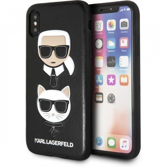 Husa Fashion pentru iPhone Xr Negru Karl Lagerfeld and Choupette thumb