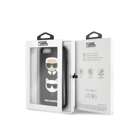 Husa spate iPhone 7/8 Plus Negru Karl&amp;Chouppet