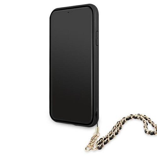 Husa Cover Guess PU Saffiano Gold Chain pentru iPhone 11 Black thumb