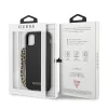 Husa Cover Guess PU Saffiano Gold Chain pentru iPhone 11 Black
