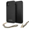 Husa Cover Guess PU Saffiano Gold Chain pentru iPhone 11 Black