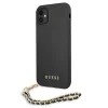 Husa Cover Guess PU Saffiano Gold Chain pentru iPhone 11 Black