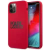 Husa Cover Karl Lagerfeld Stack Black Logo Silicone pentru iPhone 12/12 Pro Red