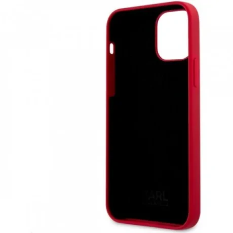 Husa Cover Karl Lagerfeld Stack Black Logo Silicone pentru iPhone 12/12 Pro Red