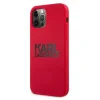 Husa Cover Karl Lagerfeld Stack Black Logo Silicone pentru iPhone 12/12 Pro Red