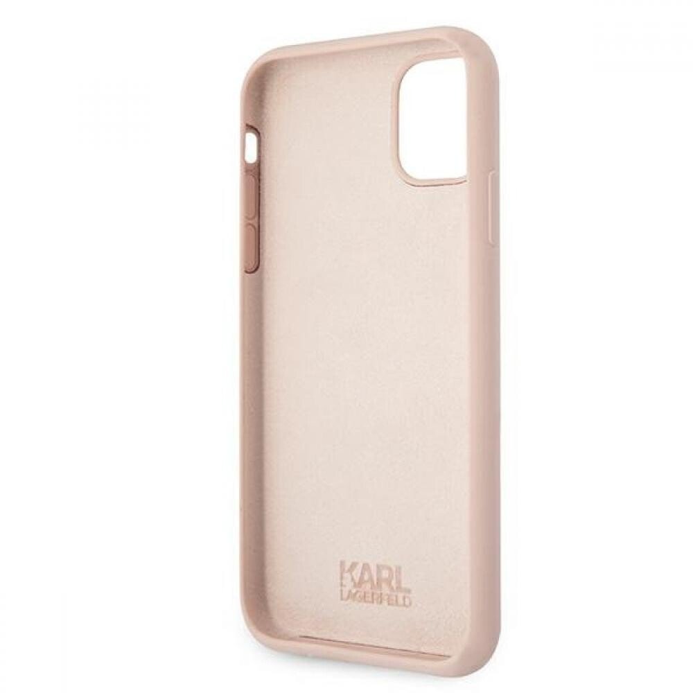 Husa Cover Karl Lagerfeld Stack Logo Silicone pentru iPhone 11 Pink thumb