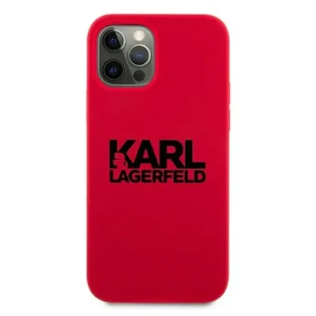 Husa Cover Karl Lagerfeld Stack Logo Silicone pentru iPhone 11 Red