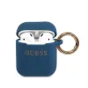 Husa Airpods Guess Silicon Glitter pentru Airpods 1/2 Blue