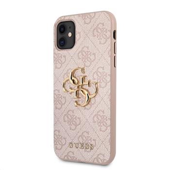 Husa Cover Guess Silicone Metal Logo pentru iPhone 11 Pink thumb