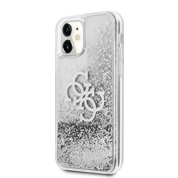 Husa Cover Guess 4G Liquid Glitter Iridescent pentru iPhone 11 Silver thumb