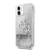 Husa Cover Guess 4G Liquid Glitter Iridescent pentru iPhone 11 Silver