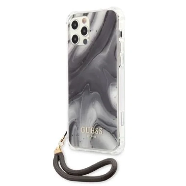 Husa Cover Guess Marble Stripe pentru iPhone 12/12 Pro Grey