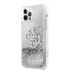 Husa Cover Guess 4G Liquid Glitter Iridescent pentru iPhone 12/12 Pro Silver