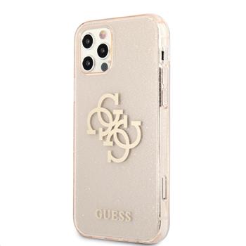 Husa Cover Guess Tpu Big 4G Full Glitter pentru iPhone 12/12 Pro Gold thumb