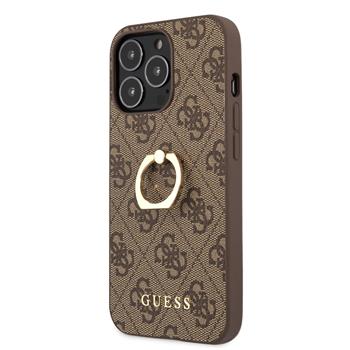 Husa Cover Guess PU 4G Ring Case pentru iPhone 13 Pro Brown thumb