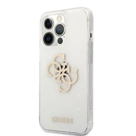 Husa Spate Guess Tpu Big 4G Full Glitter pentru iPhone 13 Pro GUHCP13LPCUGL4GTR Transparent