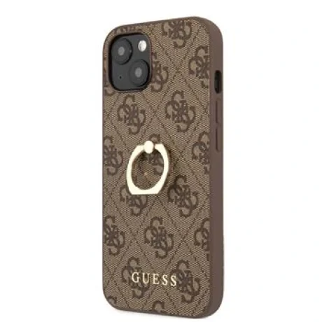 Husa  Guess PU 4G Ring pentru iPhone 13 Brown