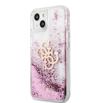 Husa Cover Guess 4G Liquid Glitter Iridescent pentru iPhone 13 Pink thumb