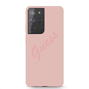 Husa Cover Guess Silicone Vintage pentru Samsung Galaxy S21 Ultra Pink thumb