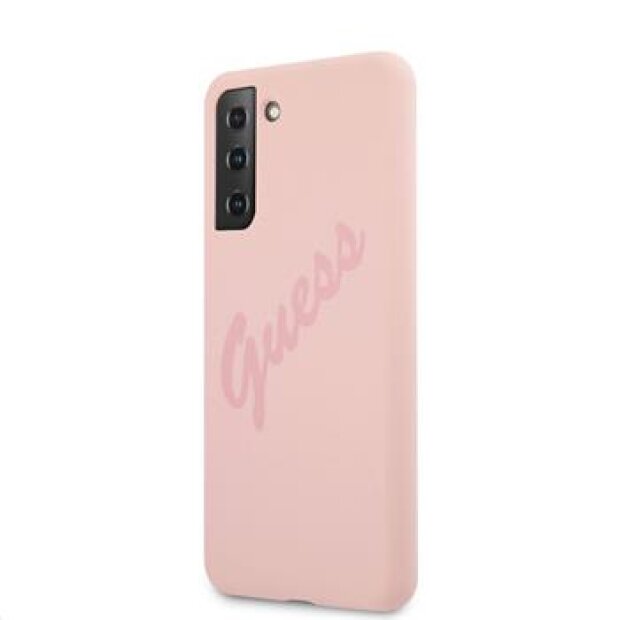 Husa Cover Guess Silicone Vintage pentru Samsung Galaxy S21 Pink