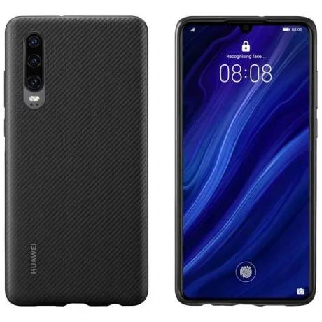 Husa Hard Huawei P30 Pu Negru Case