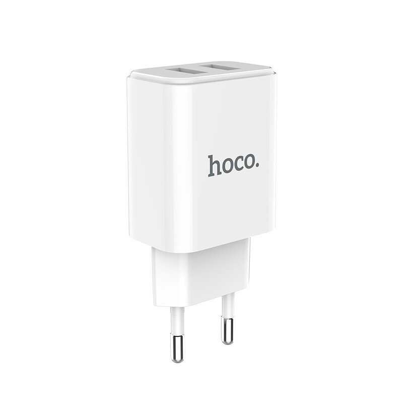 Incarcator Retea cu 2X USB Hoco C24A Alb thumb