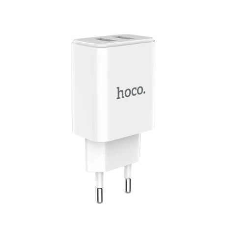 Incarcator Retea cu 2X USB Hoco C24A Alb