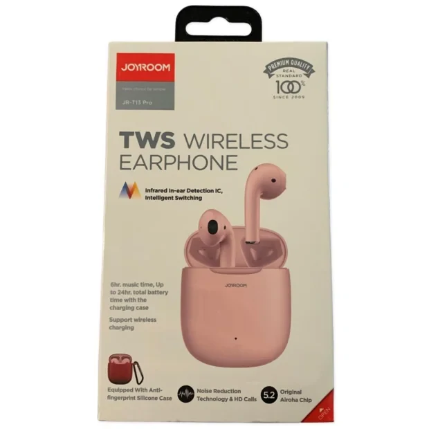 Casti Bluetooth Joyroom JR-T13 Pro Bilateral TWS Wireless Pink