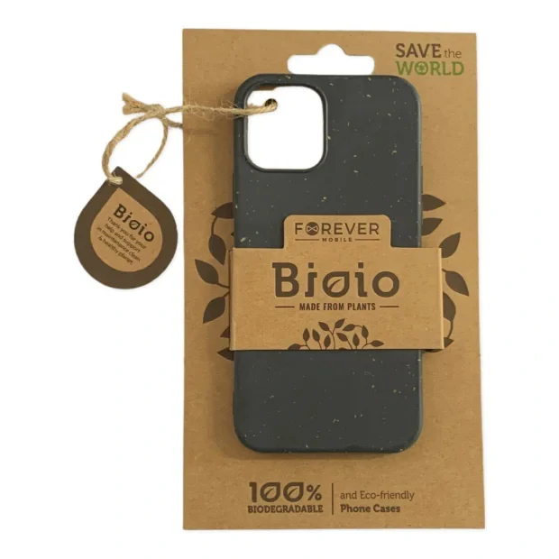 Husa Cover Biodegradabile Forever Bioio pentru iPhone 12/12Pro Negru
