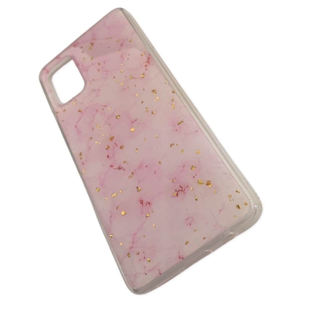 Husa Cover Fashion Marble pentru Samsung Galaxy A51 Roz thumb