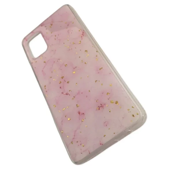 Husa Cover Fashion Marble pentru Samsung Galaxy A51 Roz