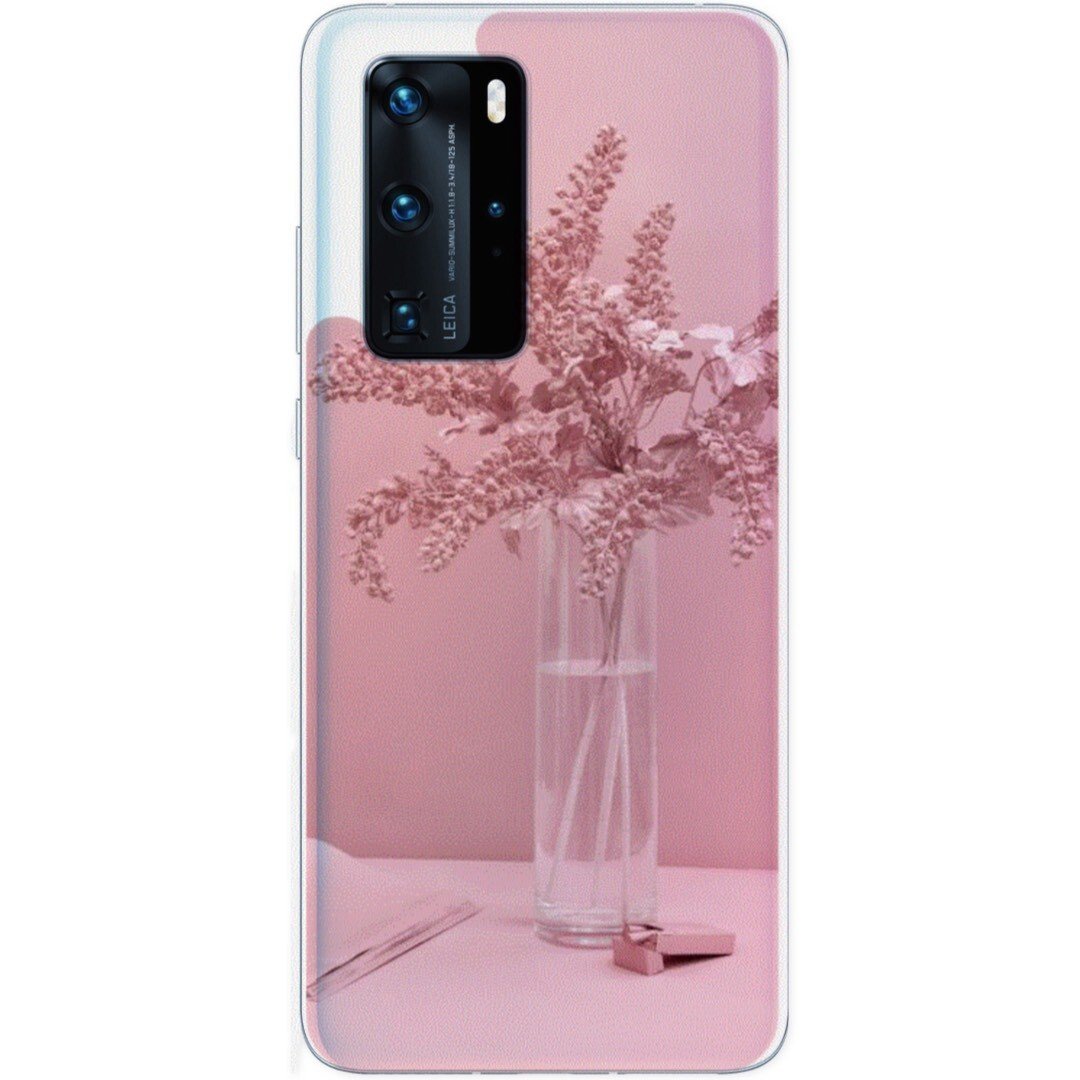 Husa Fashion Mobico pentru Huawei P40 Pro Pink Flower thumb