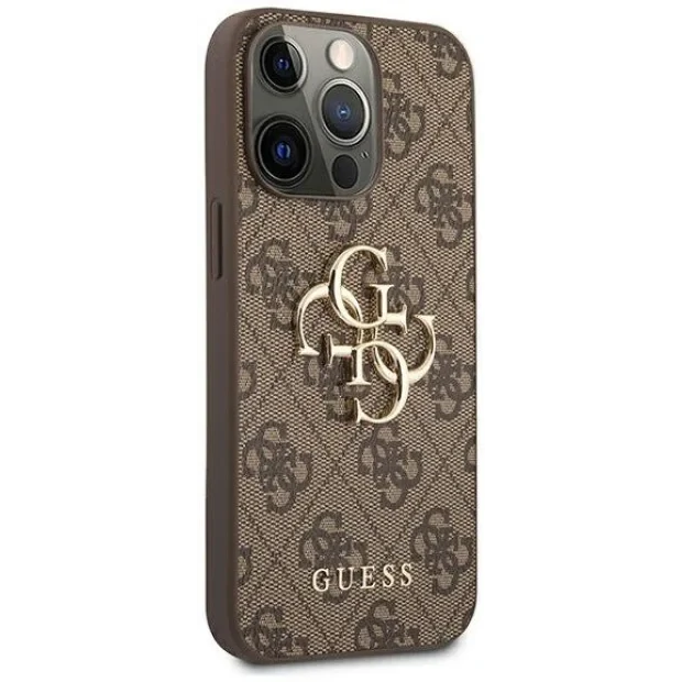 Husa Cover Guess PU 4G Metal Logo pentru iPhone 13 Pro Brown