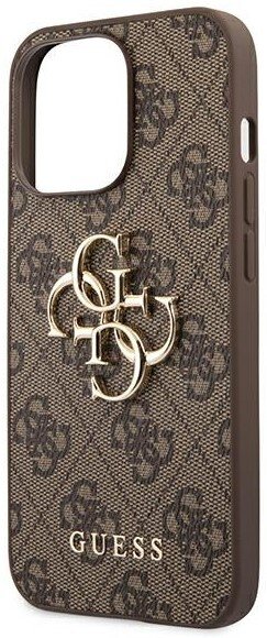 Husa Cover Guess PU 4G Metal Logo pentru iPhone 13 Pro Brown thumb