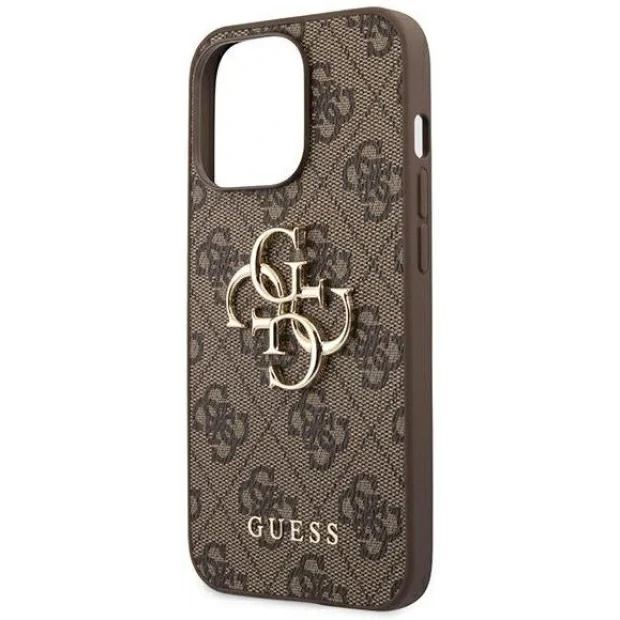 Husa Cover Guess PU 4G Metal Logo pentru iPhone 13 Pro Brown