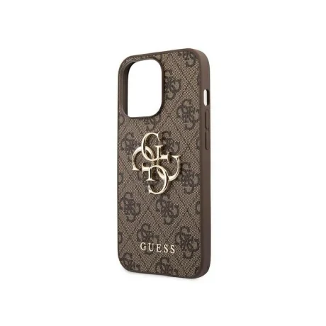 Husa Cover Guess PU 4G Metal Logo pentru iPhone 13 Pro Max Maro