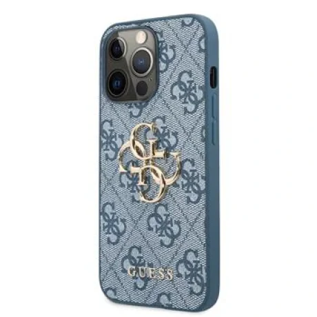 Husa Cover Guess Silicone Metal Logo pentru iPhone 13 Pro Blue