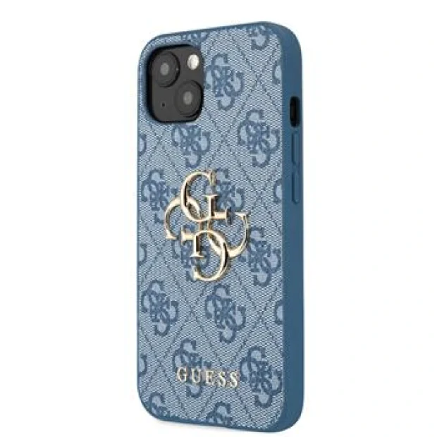 Husa Cover Guess Silicone Metal Logo pentru iPhone 13 Blue