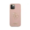 Husa Cover Guess Hard pentru iPhone 12 Pro Max Saffiano Metal Logo Pink