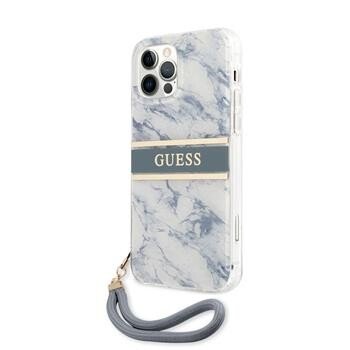Husa Cover Guess Marble Stripe pentru iPhone 12/12 Pro Blue thumb