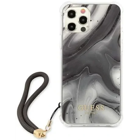 Husa Cover Guess Marble Stripe pentru iPhone 12/12 Pro Grey