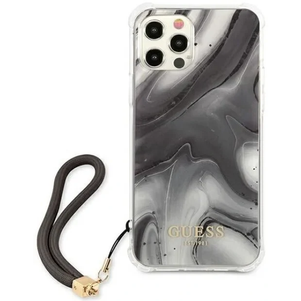 Husa Cover Guess Marble Stripe pentru iPhone 12/12 Pro Grey