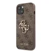 Husa Cover Guess Silicone Metal Logo pentru iPhone 13 Mini Brown