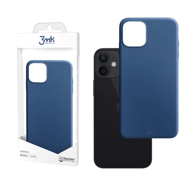 Husa Cover Silicon Mat 3mk pentru iPhone 13 Albastru