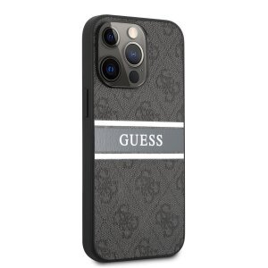 Husa Cover Guess Printed Stripe pentru iPhone 13 Pro Grey