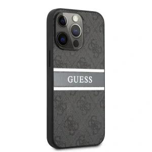 Husa Spate Guess Printed Stripe pentru iPhone 13 Pro GUHCP13L4GDGR Grey